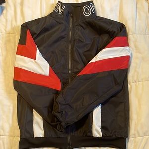 Mens “FASHION” Red and Black Winbreaker